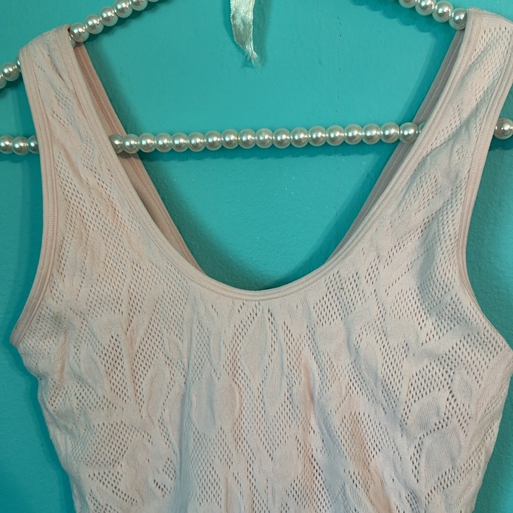 FINAL PRICE NO OFFERS 
Intimately Free People Lace Baby Pink Fitted Bodysuit M - Picture 2 of 7